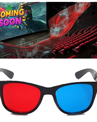 3D Glasses Adult Red Blue 3D Glasses Eyeglasses for Dimensional Anaglyph Movie DVD Game 333